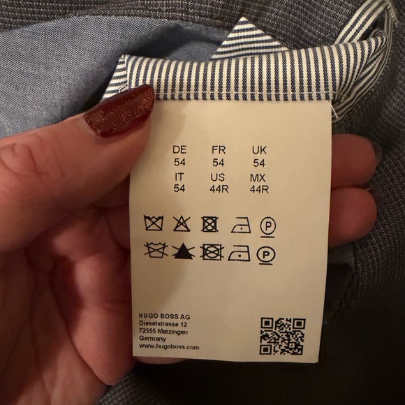 Hugo Boss Gray Sporty Two-Button Blazer in cotton fabric - Picture 8 of 10